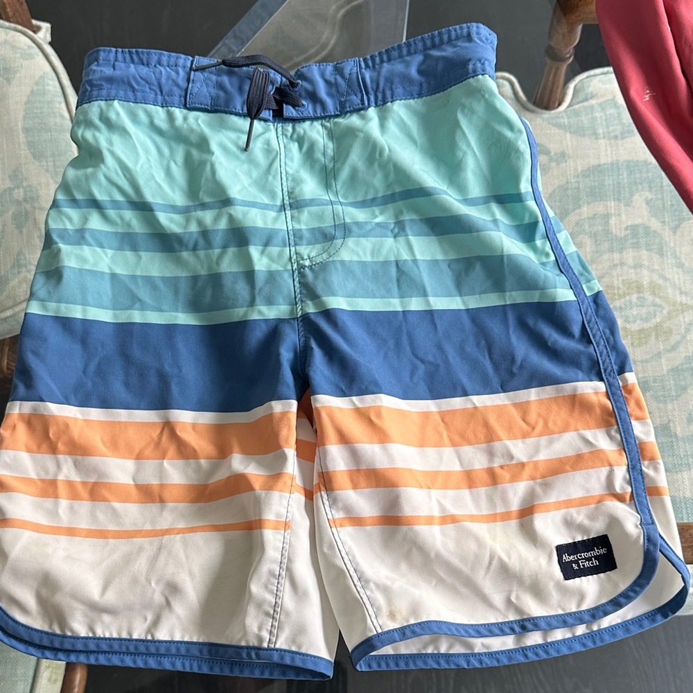 Abercrombie Kids Blue and Orange Swim Trunks